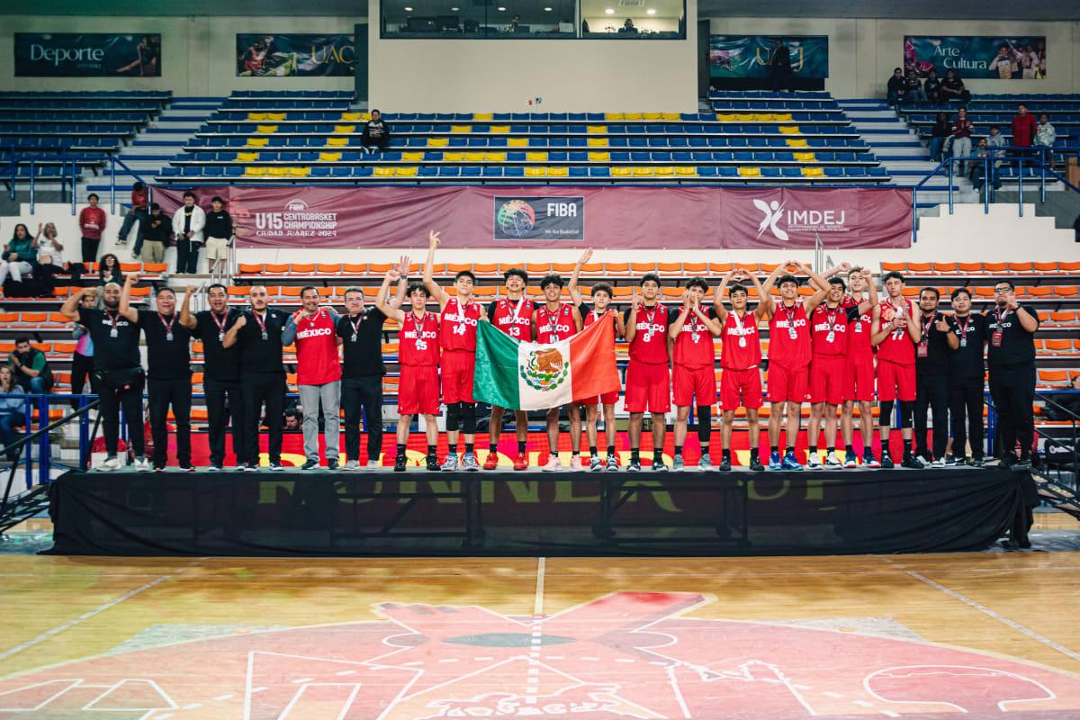 Selección Mexicana Sub-15 de Básquetbol Logra la Medalla de Plata en el Campeonato Centrobasket