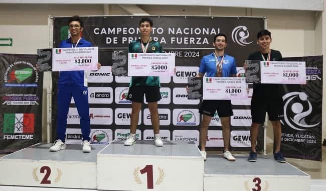 Mérida Sede del Campeonato Nacional de Primera Fuerza de Tenis de Mesa, con Destacada Participación de Yucatán y Nuevo León